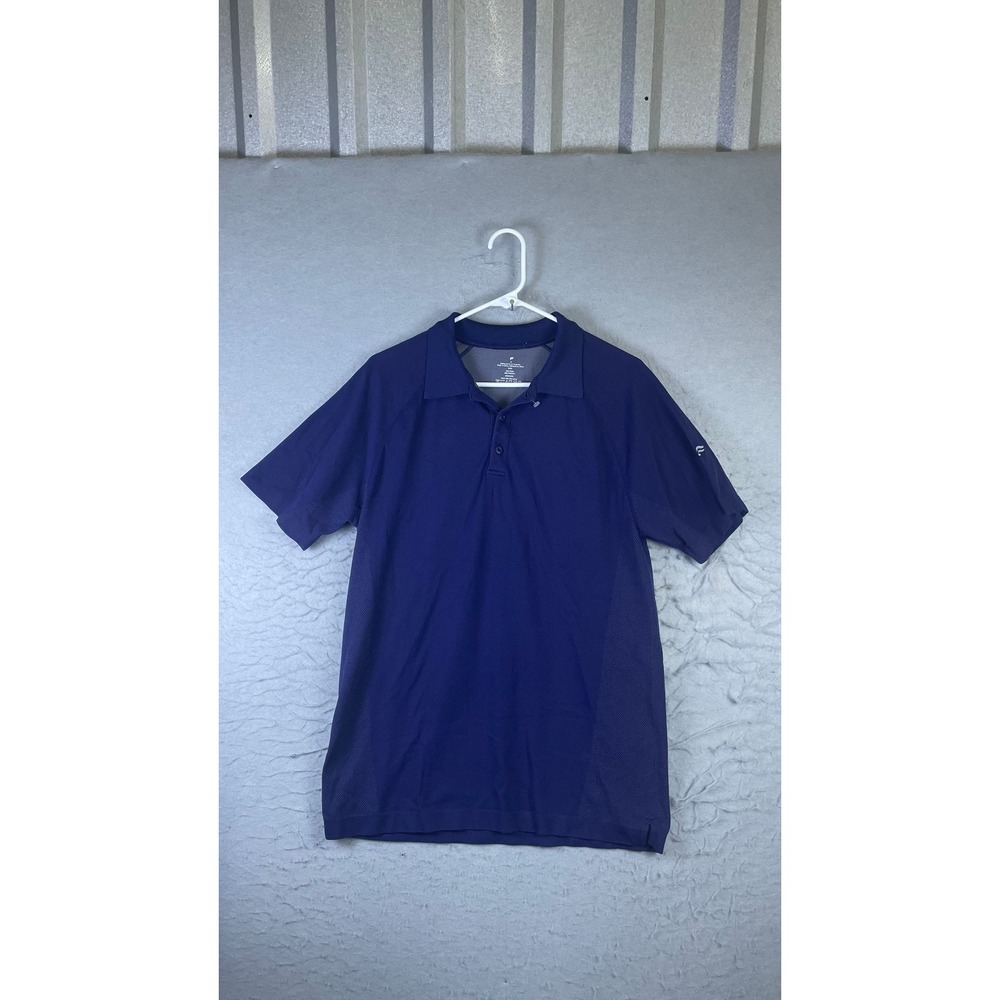 Fabletics Polo Shirt Mens Small Purple Excellent Performance Short Sleeve Mesh